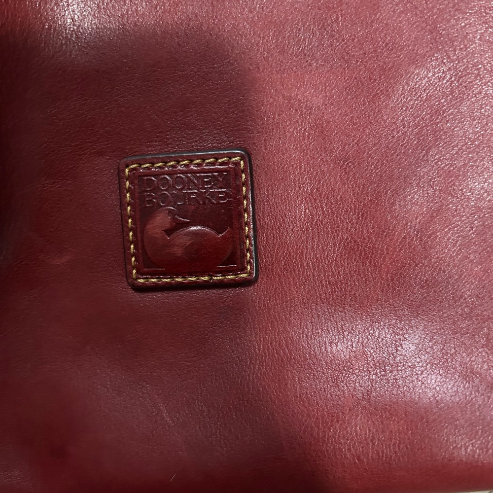 Dooney & Bourke Red Leather Hobo Bag - Picture 4 of 7